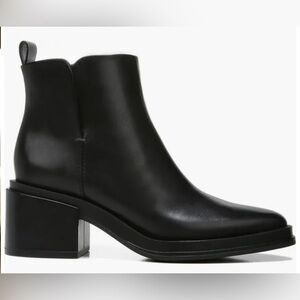 Franco Sarto Dalden bootie black leather‎ chunky thick heel fall winter classic
